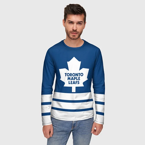 Мужской лонгслив Toronto Maple Leafs / 3D-принт – фото 3