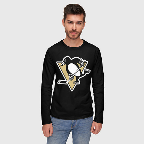 Мужской лонгслив Pittsburgh Penguins: Crosby / 3D-принт – фото 3