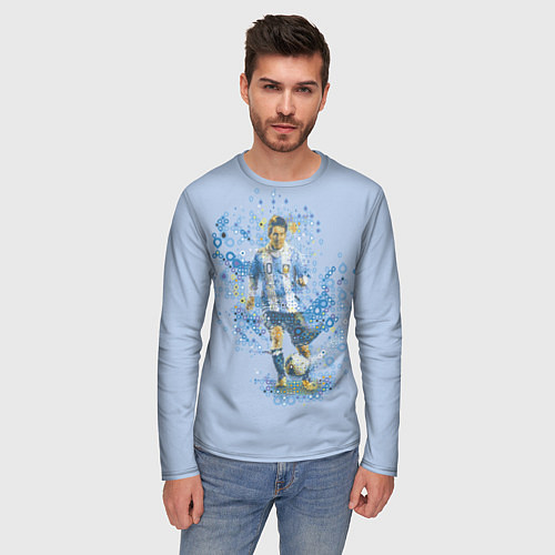 Мужской лонгслив Messi: Argentine Football / 3D-принт – фото 3