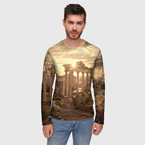 Мужской лонгслив Римское солнце / 3D-принт – фото 3