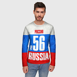 Лонгслив мужской Russia: from 56, цвет: 3D-принт — фото 2