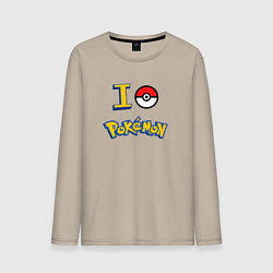 Мужской лонгслив Покемон I love pokemon