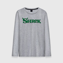 Лонгслив хлопковый мужской Shrek: Logo, цвет: меланж