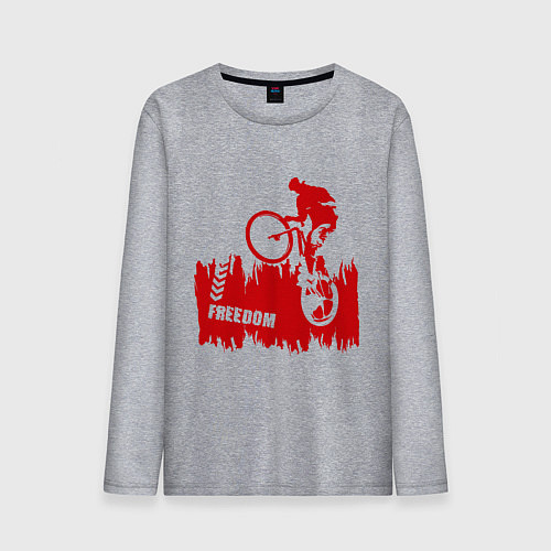 Мужской лонгслив Велосипед / Меланж – фото 1