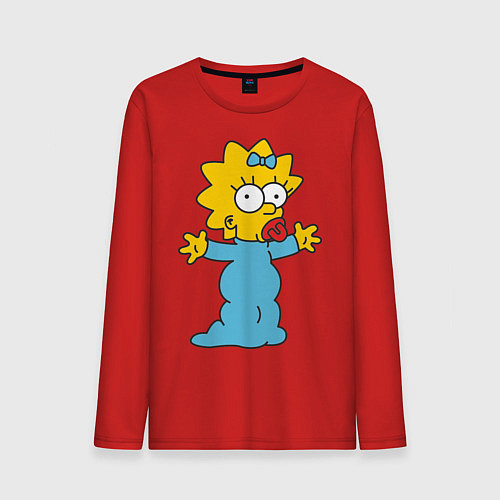 Мужской лонгслив Maggie Simpson / Красный – фото 1