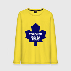 Лонгслив хлопковый мужской Toronto Maple Leafs цвета желтый — фото 1