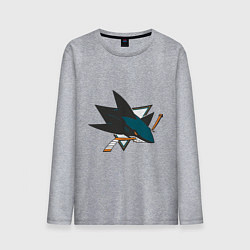 Лонгслив хлопковый мужской San Jose Sharks, цвет: меланж