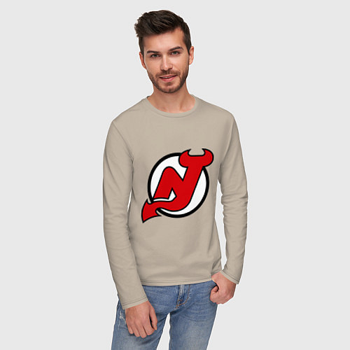 Мужской лонгслив New Jersey Devils / Миндальный – фото 3