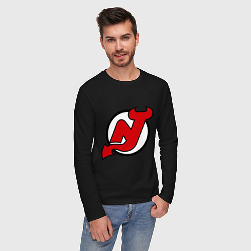 Мужской лонгслив New Jersey Devils / Черный – фото 3