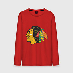 Лонгслив хлопковый мужской Chicago Blackhawks, цвет: красный