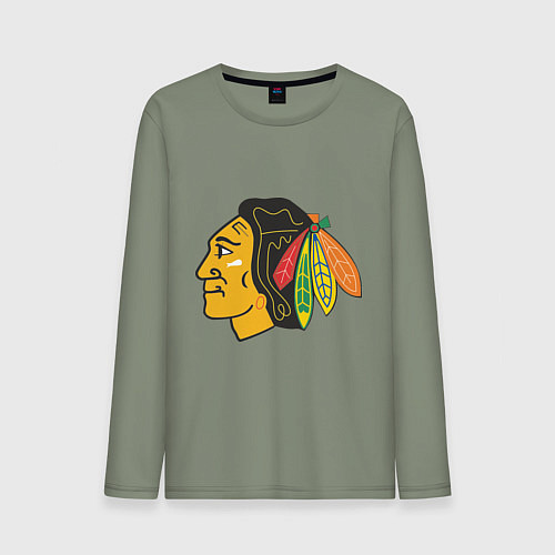Мужской лонгслив Chicago Blackhawks / Авокадо – фото 1