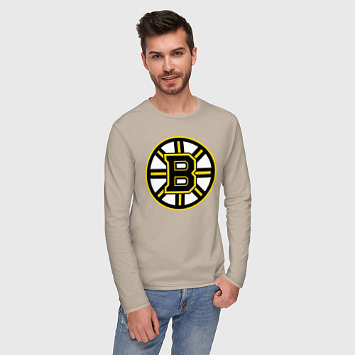 Мужской лонгслив Boston Bruins / Миндальный – фото 3