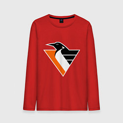 Лонгслив хлопковый мужской Pittsburgh Penguins, цвет: красный