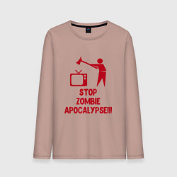 Мужской лонгслив Stop Zombie Apocalypse