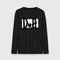 Лонгслив хлопковый мужской Duff, цвет: черный