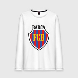 Лонгслив хлопковый мужской Barca FCB, цвет: белый
