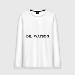 Лонгслив хлопковый мужской Dr. Watson, цвет: белый