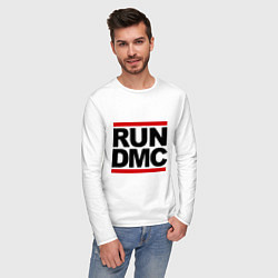 Лонгслив хлопковый мужской Run DMC, цвет: белый — фото 2