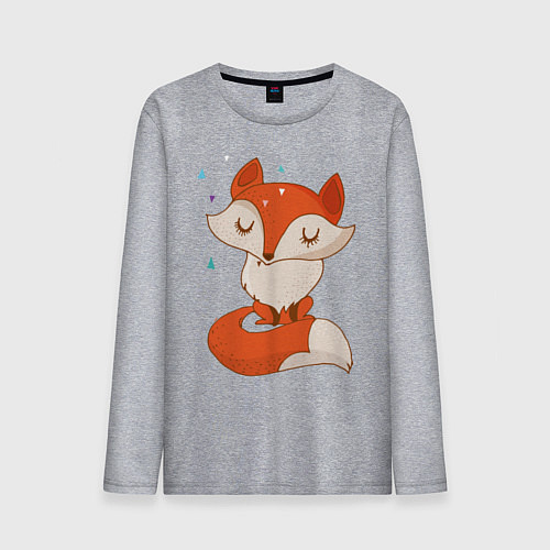 Мужской лонгслив Лисичка / Меланж – фото 1