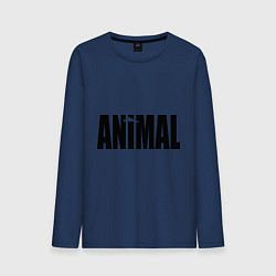 Лонгслив хлопковый мужской Animal, цвет: тёмно-синий