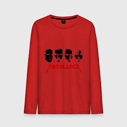 Лонгслив хлопковый мужской Metallica (Лица), цвет: красный