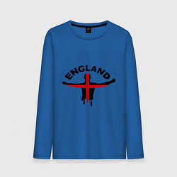Лонгслив хлопковый мужской England Fans цвета синий — фото 1