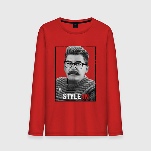 Мужской лонгслив Stalin: Style in / Красный – фото 1
