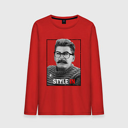 Лонгслив хлопковый мужской Stalin: Style in, цвет: красный