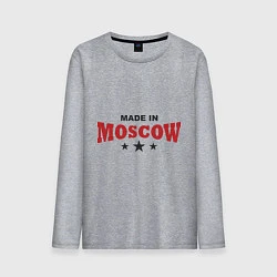 Лонгслив хлопковый мужской Made in Moscow, цвет: меланж