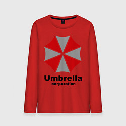 Лонгслив хлопковый мужской Umbrella corporation, цвет: красный