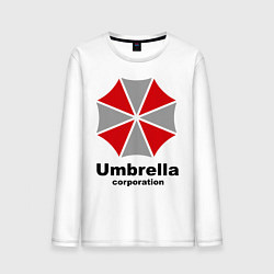 Лонгслив хлопковый мужской Umbrella corporation, цвет: белый
