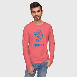 Лонгслив хлопковый мужской Crimea, цвет: коралловый — фото 2