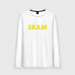 Лонгслив хлопковый мужской Skam, цвет: белый