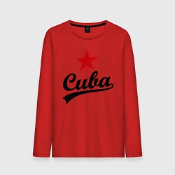 Лонгслив хлопковый мужской Cuba Star, цвет: красный