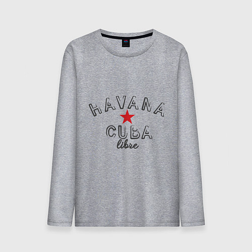 Мужской лонгслив Havana Cuba / Меланж – фото 1