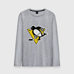 Лонгслив хлопковый мужской Pittsburgh Penguins, цвет: меланж