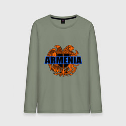 Лонгслив хлопковый мужской Армения, цвет: авокадо