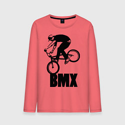 Лонгслив хлопковый мужской BMX 3, цвет: коралловый