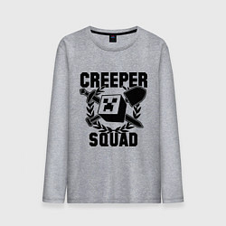 Лонгслив хлопковый мужской Creeper Squad, цвет: меланж