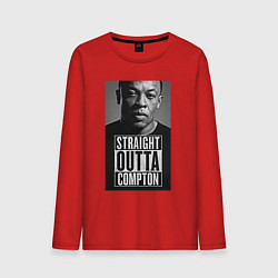 Лонгслив хлопковый мужской Dr. Dre: Straight Outta, цвет: красный