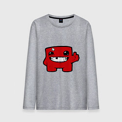 Лонгслив хлопковый мужской Super Meat Boy, цвет: меланж