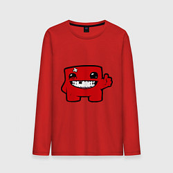 Лонгслив хлопковый мужской Super Meat Boy, цвет: красный