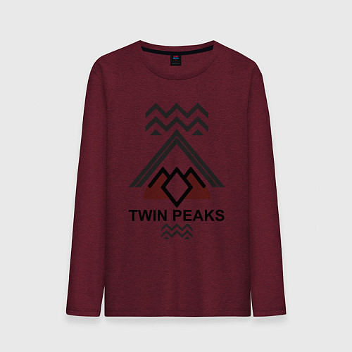 Мужской лонгслив Twin Peaks House / Меланж-бордовый – фото 1