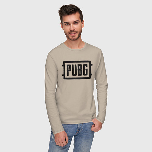 Мужской лонгслив PUBG / Миндальный – фото 3