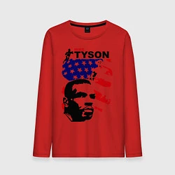Лонгслив хлопковый мужской Mike Tyson: USA Boxing, цвет: красный
