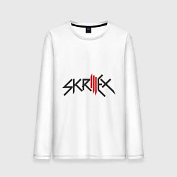 Лонгслив хлопковый мужской Skrillex, цвет: белый