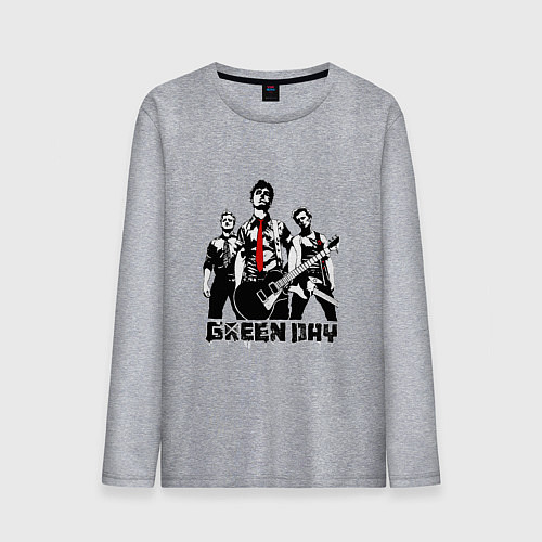 Мужской лонгслив Группа Green Day / Меланж – фото 1