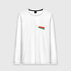 Лонгслив хлопковый мужской Dark side of the moon, цвет: белый