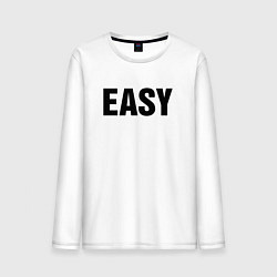 Лонгслив хлопковый мужской EASY, цвет: белый