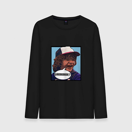 Мужской лонгслив Очень странные дела / Черный – фото 1